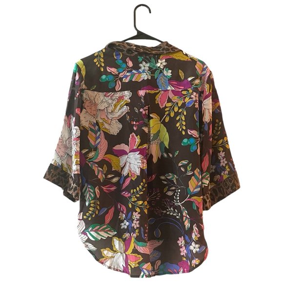 Johnny Was Workshop ARABELLA BOXY SILK SHIRT XS - Picture 2 of 7